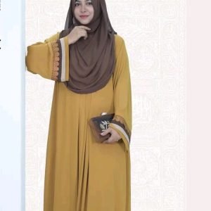 দুবাই চেরি প্রিমিয়াম ফ্রেবিক লং বোরকা হিজাব ছাড়া (copy)